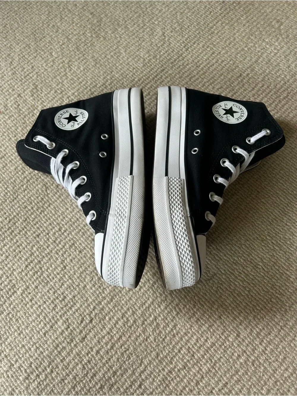 Converse Black and White High-Top Canvas Sneakers
